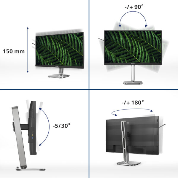 Philips 5000 series 27B2G5500/00 computer monitor 68,6 cm (27") 2560 x 1440 Pixels Quad HD LCD Antraciet - Afbeelding 9