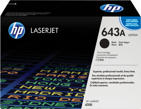 HP 643A originele zwarte LaserJet tonercartridge