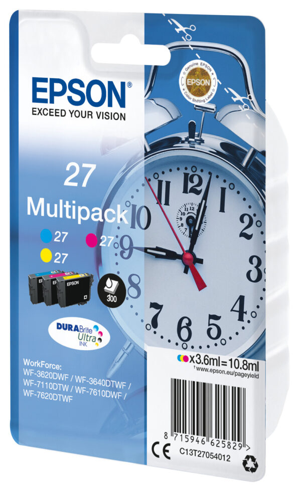 Epson Alarm clock Multipack 3-colour 27 DURABrite Ultra Ink - Afbeelding 2