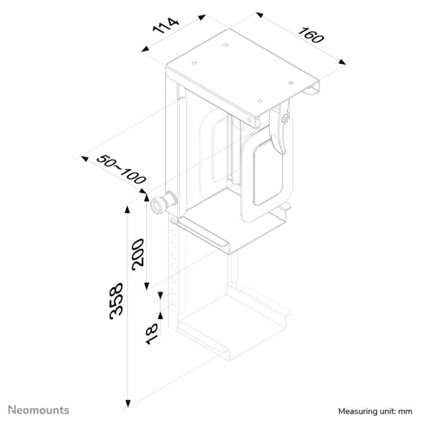 Neomounts CPU-D075BLACK CPU houder - max 10 kg - universeel - Afbeelding 3