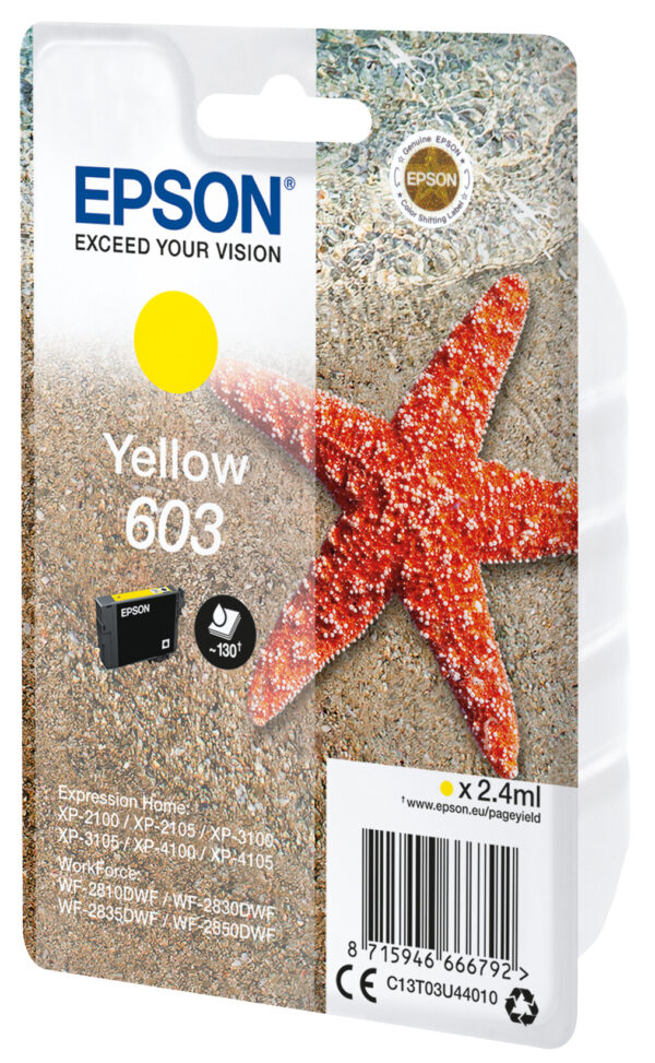 Epson Singlepack Yellow 603 Ink - Afbeelding 2