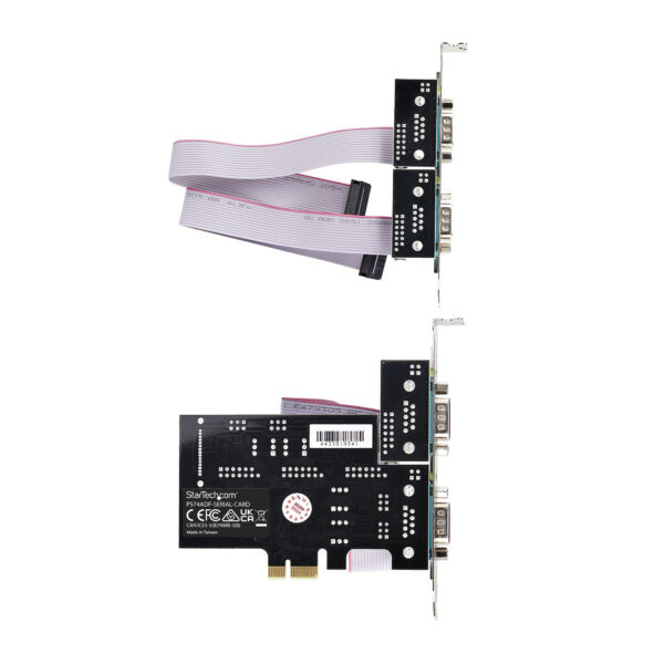 StarTech.com 4-Port PCIe Seriële Adapter Kaart, Quad PCI Express naar RS232/RS422/RS485 (DB9) Serial Kaart, Incl. Low-Profile Be - Afbeelding 5