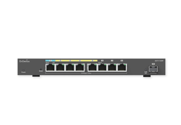 EnGenius EXT1109P netwerk-switch L2 Gigabit Ethernet (10/100/1000) Power over Ethernet (PoE) Grijs - Afbeelding 2