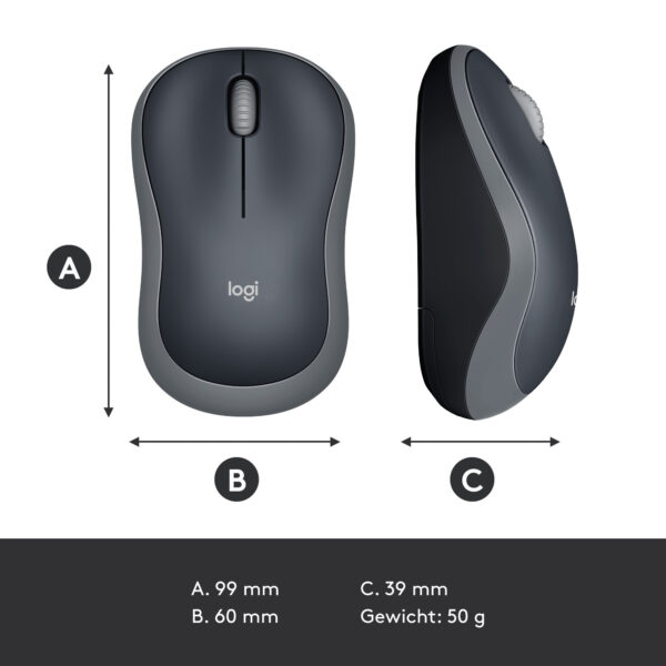 Logitech M185 muis Kantoor Ambidextrous RF Draadloos Optisch 1000 DPI - Afbeelding 9