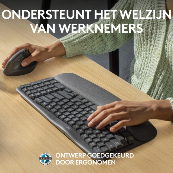 Logitech Wave Keys for Business Ergonomisch Toetsenbord - Afbeelding 2