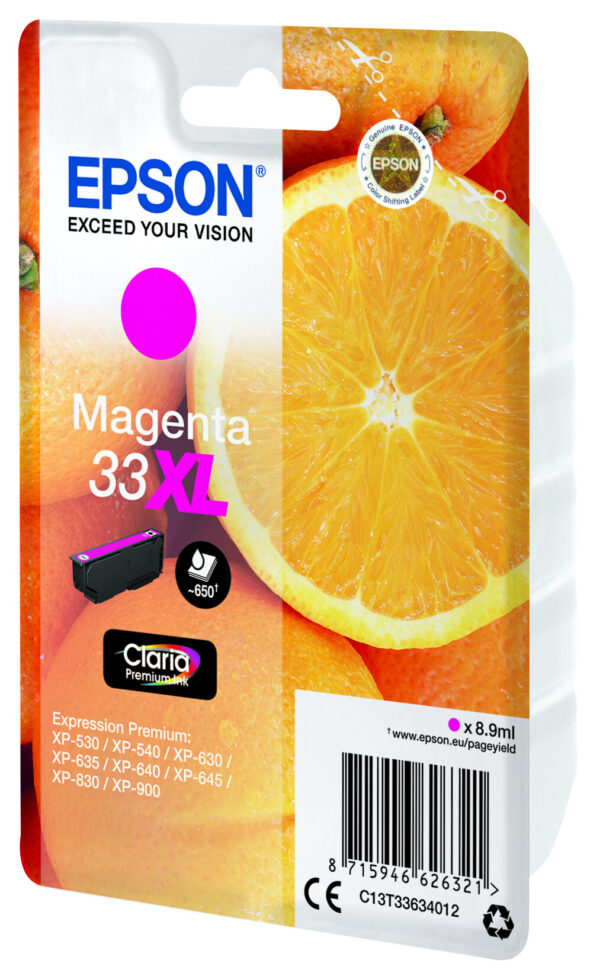 Epson Oranges Singlepack Magenta 33XL Claria Premium Ink - Afbeelding 4