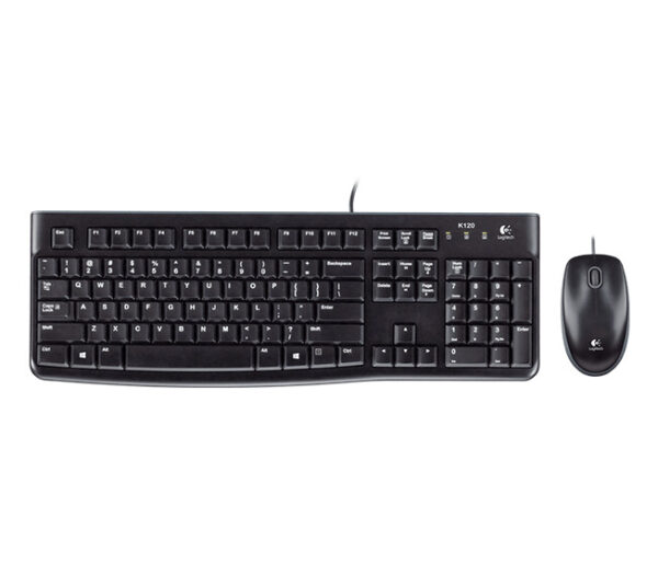 Logitech Desktop MK120 toetsenbord Inclusief muis USB QWERTY Italiaans Zwart