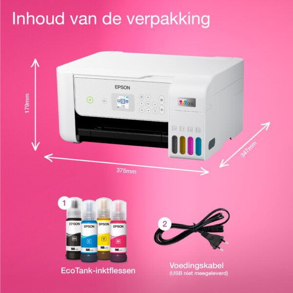 Epson EcoTank ET-2876 A4 multifunctionele Wi-Fi-printer met inkttank, inclusief tot 3 jaar inkt - Afbeelding 14