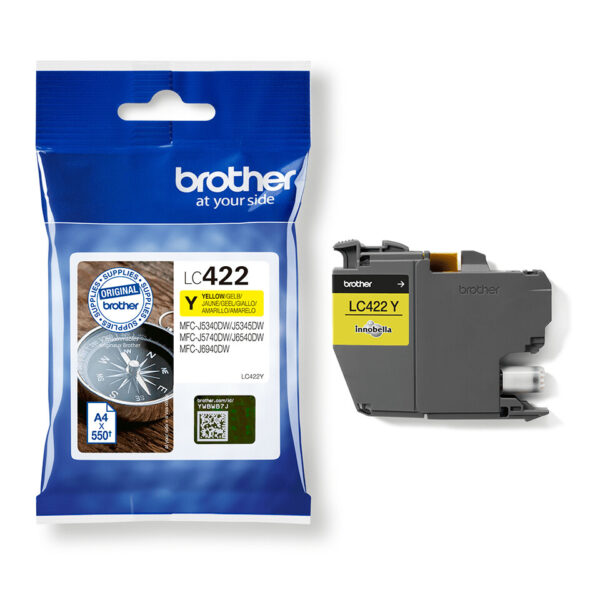 Brother LC-422Y inktcartridge 1 stuk(s) Origineel Geel - Afbeelding 3