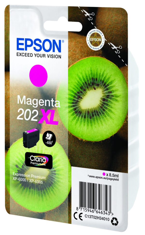 Epson Kiwi Singlepack Magenta 202XL Claria Premium Ink - Afbeelding 3