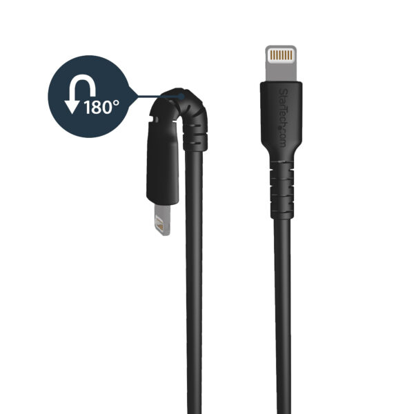 StarTech.com Premium USB-A naar Lightning Kabel 2m Zwart - USB Type A naar Lightning Charge & Sync Oplaadkabel - Verstevigd met - Afbeelding 4