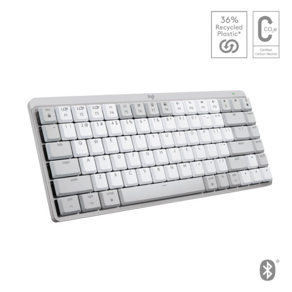 Logitech MX Mini Mechanical for Mac toetsenbord Kantoor Bluetooth QWERTZ Zwitsers Grijs, Wit