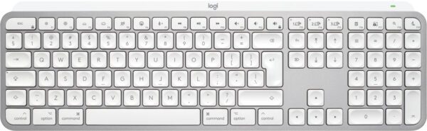 Logitech MX Keys S for Mac toetsenbord Kantoor RF-draadloos + Bluetooth QWERTY US International Aluminium, Wit