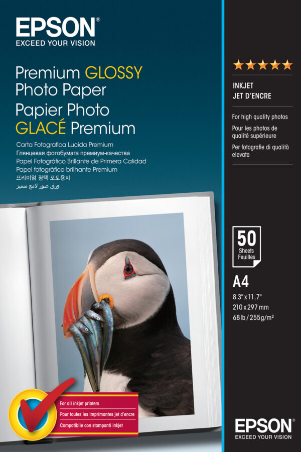 Epson Premium Glossy Photo Paper - A4 - 50 Vellen