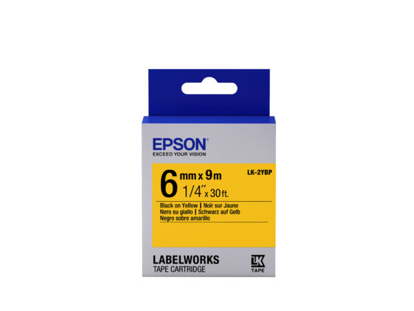 Epson Pastel Tape - LK-2YBP Pastel Blk/Yell 6/9