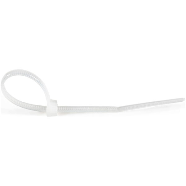 StarTech.com 10 cm Witte Kabelbinders 2 mm Breed, 22 mm Bundeldiameter, 8 kg Treksterkte Zelfsluitende Snelbinders uit Nylon met - Afbeelding 3