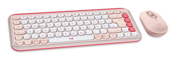 Logitech POP Icon Combo toetsenbord Inclusief muis Universeel Bluetooth QWERTZ Duits Roze, Wit - Afbeelding 2