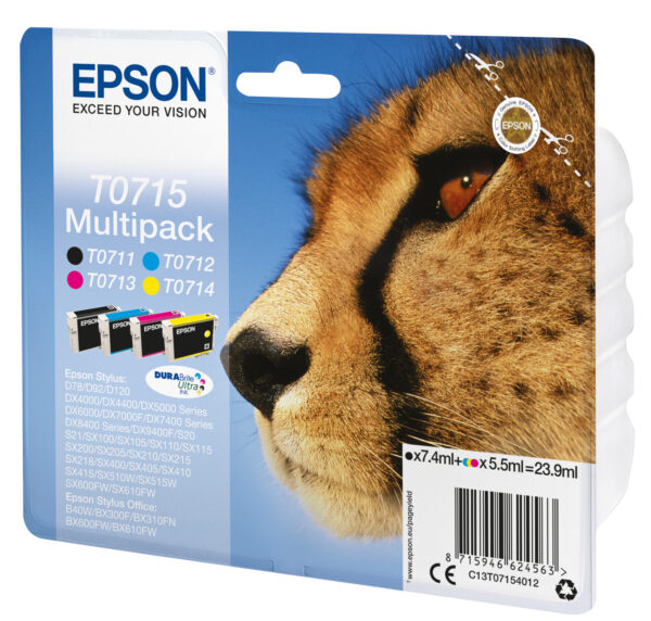 Epson Multipack 4-kleur T0715 DURABrite Ultra Ink - Afbeelding 2