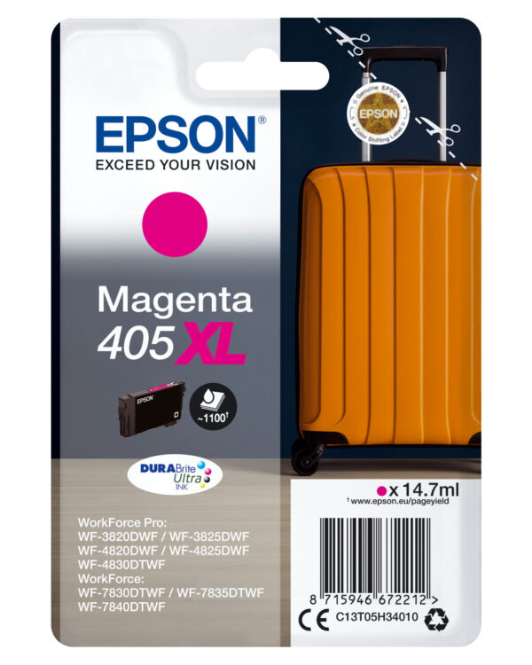 Epson Singlepack Magenta 405XL DURABrite Ultra Ink