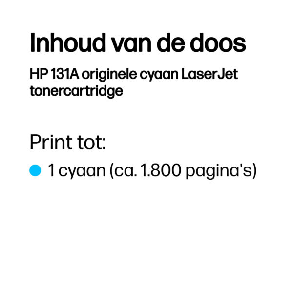 HP 131A originele cyaan LaserJet tonercartridge - Afbeelding 9