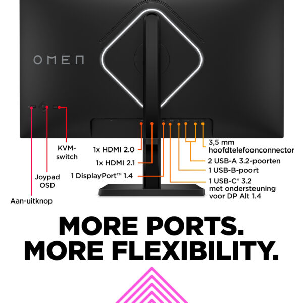 OMEN by HP 27 inch UHD 144 Hz gamingmonitor - OMEN 27k - Afbeelding 7