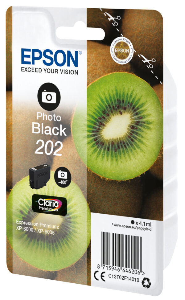 Epson Kiwi Singlepack Photo Black 202 Claria Premium Ink - Afbeelding 2