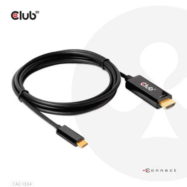 CLUB3D HDMI to USB Type-C 4K60Hz Active Cable M/M 1.8m/6 ft - Afbeelding 7