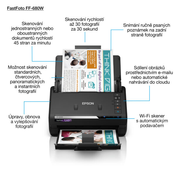 Epson FastFoto FF-680W snelle A4-fotoscanner met automatische invoer en Wi-Fi-connectiviteit - Afbeelding 5