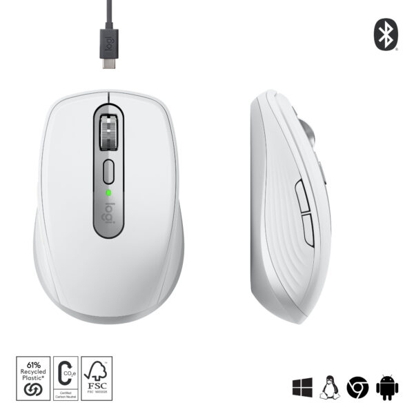 Logitech MX Anywhere 3S muis Kantoor Rechtshandig RF-draadloos + Bluetooth Laser 8000 DPI - Afbeelding 22