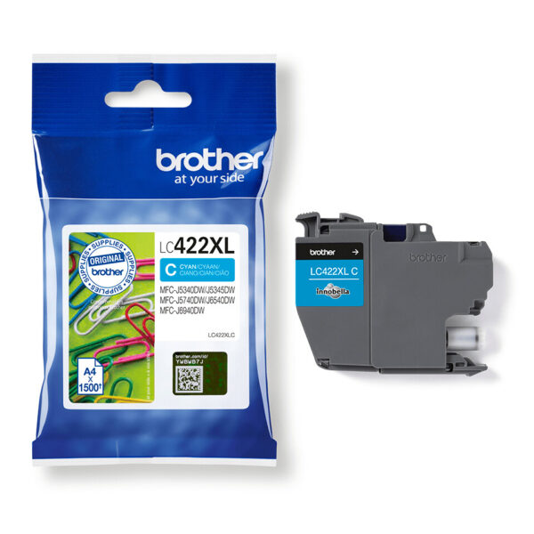 Brother LC-422XLC inktcartridge 1 stuk(s) Origineel Cyaan - Afbeelding 3