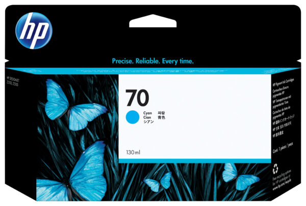 HP 70 cyaan DesignJet inktcartridge, 130 ml