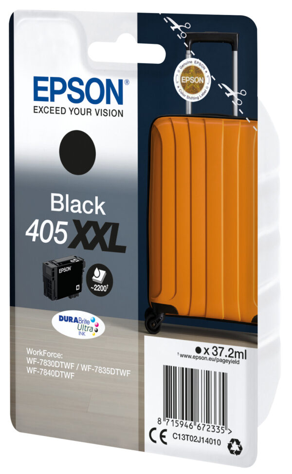 Epson Singlepack Black 405XXL DURABrite Ultra Ink - Afbeelding 2