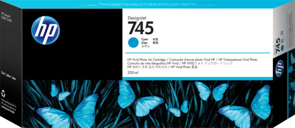 HP 745 cyaan DesignJet inktcartridge, 300 ml