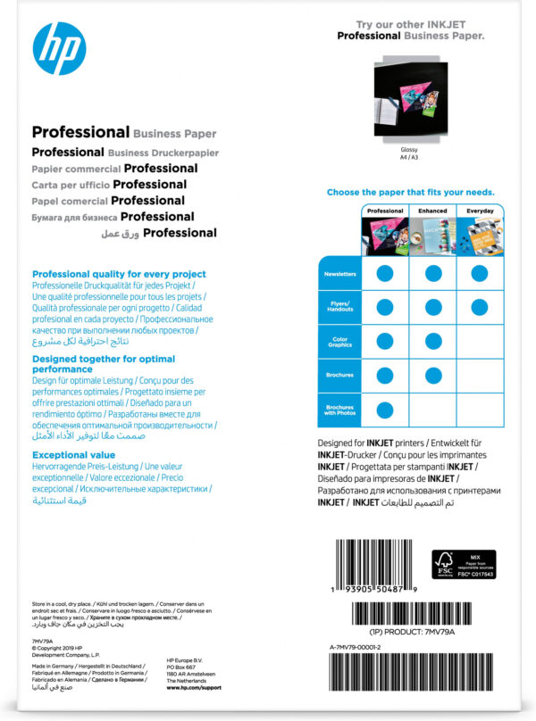 HP Professional Business Paper, mat, 180 g/m2, A4 (210 x 297 mm), 150 vellen - Afbeelding 3