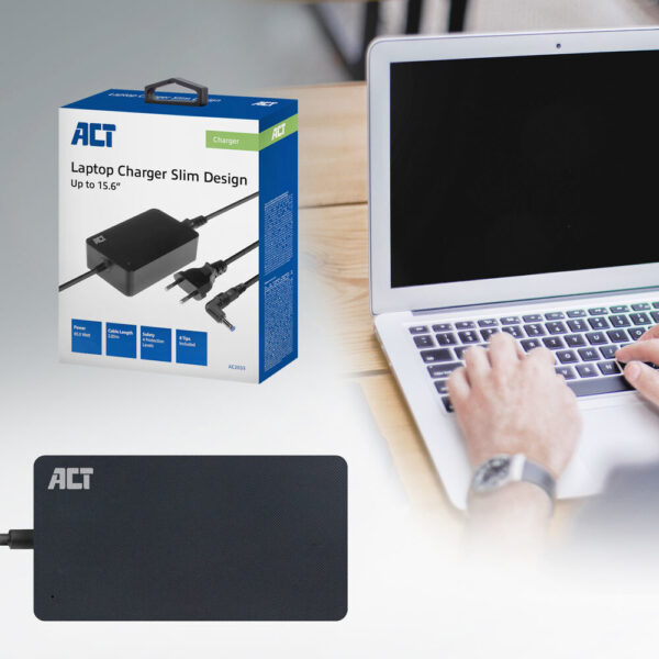 ACT Compacte laptoplader 65W (voor laptops tot 15,6 inch) - Afbeelding 2