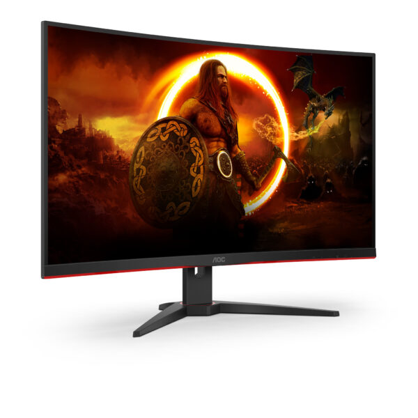 AOC G2 C32G2ZE/BK computer monitor 80 cm (31.5") 1920 x 1080 Pixels Full HD LED Zwart, Rood - Afbeelding 4