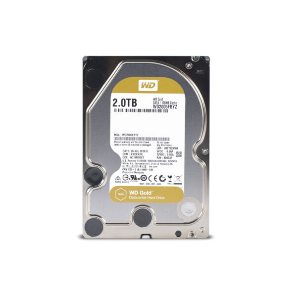 Western Digital Gold interne harde schijf 2 TB 7200 RPM 128 MB 3.5" SATA III - Afbeelding 3