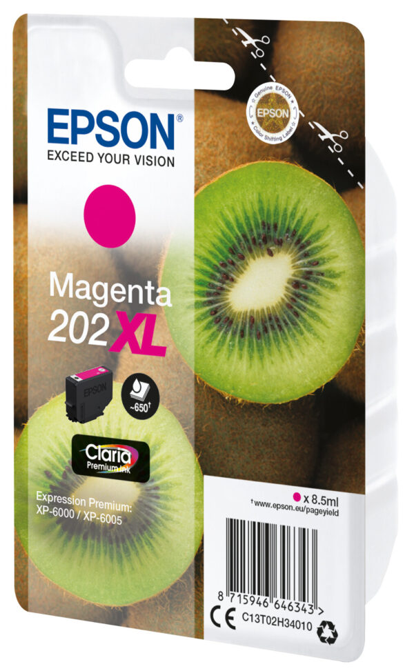 Epson Kiwi Singlepack Magenta 202XL Claria Premium Ink - Afbeelding 2