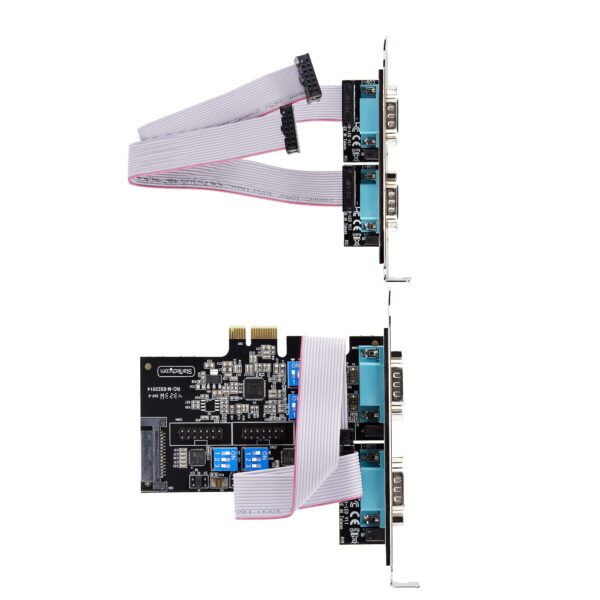 StarTech.com 4-Port PCIe Seriële Adapter Kaart, Quad PCI Express naar RS232/RS422/RS485 (DB9) Serial Kaart, Incl. Low-Profile Be - Afbeelding 4