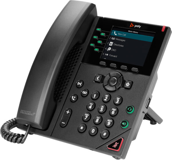 POLY VVX 350 6-lijns IP-telefoon met PoE-ondersteuning - Afbeelding 2