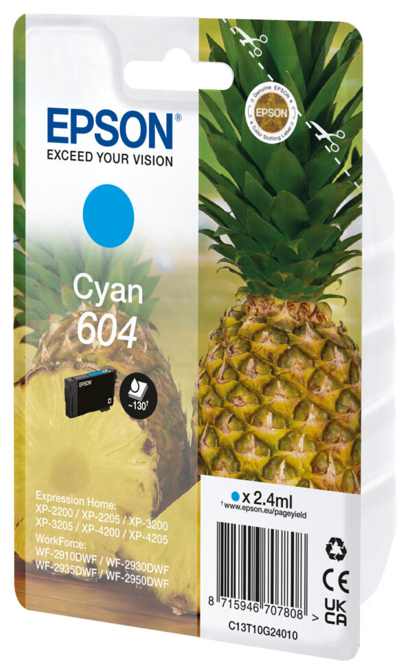 Epson 604 inktcartridge 1 stuk(s) Origineel Normaal rendement Cyaan