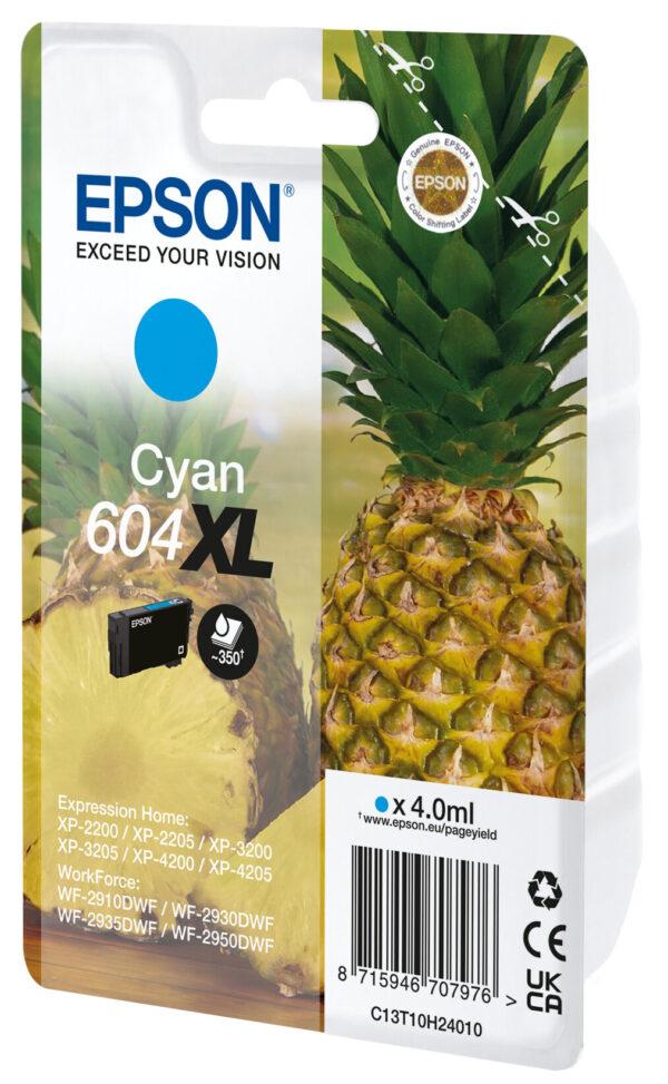 Epson 604XL inktcartridge 1 stuk(s) Origineel Hoog (XL) rendement Cyaan