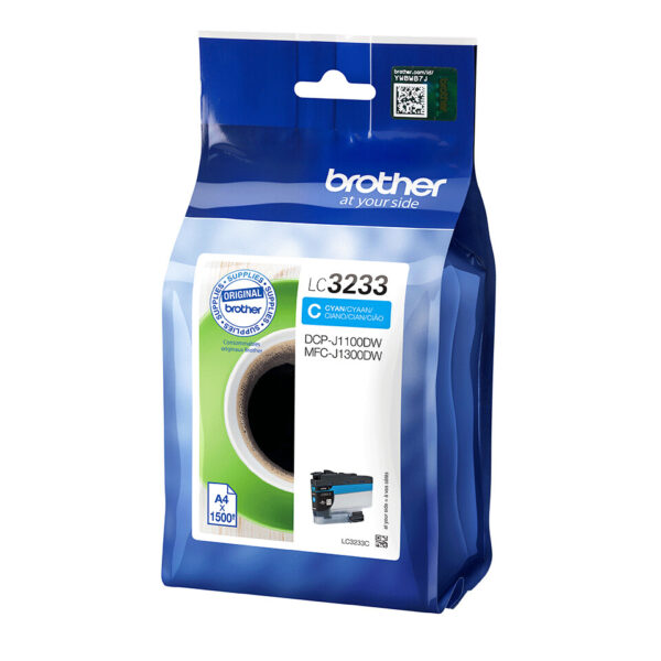 Brother LC-3233C inktcartridge 1 stuk(s) Origineel Normaal rendement Cyaan - Afbeelding 2