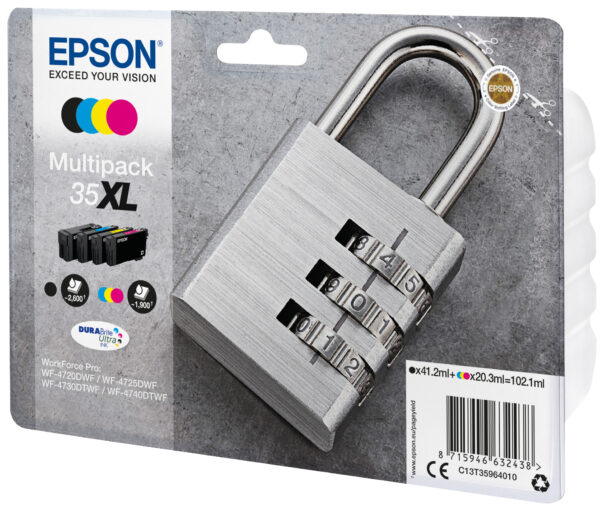 Epson Padlock Multipack 4-colours 35XL DURABrite Ultra Ink - Afbeelding 2