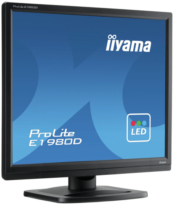 iiyama ProLite E1980D-B1 LED display 48,3 cm (19") 1280 x 1024 Pixels XGA Zwart - Afbeelding 3