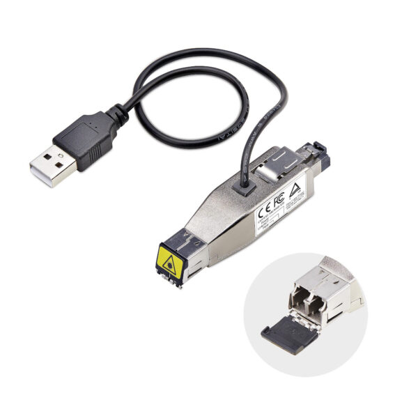 StarTech.com Gigabit Glasvezel naar RJ45 Ethernet Media Converter Dongle, Optisch Singlemode 10km/Multimode 800m, USB Voeding, C