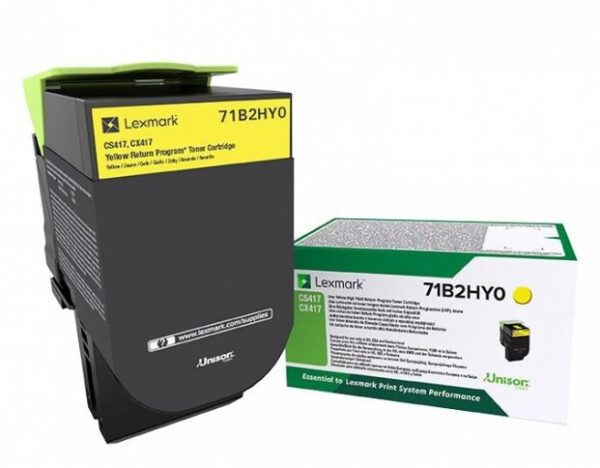 Lexmark 71B2HY0 tonercartridge 1 stuk(s) Origineel Geel