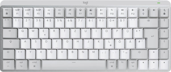 Logitech MX Mini Mechanical for Mac toetsenbord Kantoor Bluetooth QWERTZ Duits Grijs, Wit