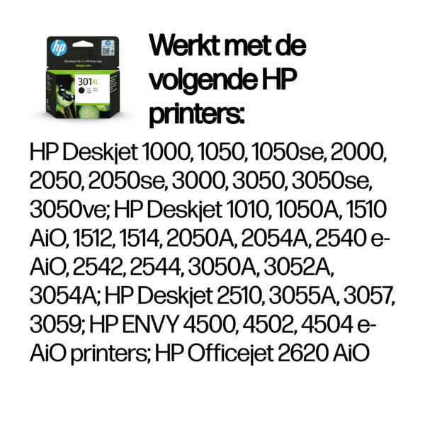 HP 301XL originele high-capacity zwarte inktcartridge - Afbeelding 7