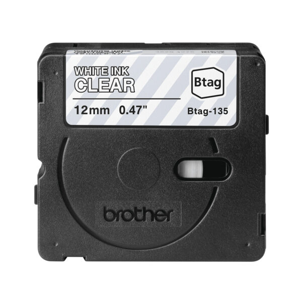 Brother BTAG-135 labelprinter-tape Wit op transparant - Afbeelding 2